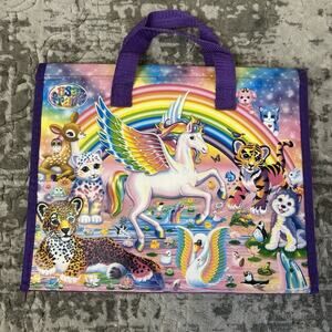 Lisa Frank Unicorn Pegasus Trifold Portfolio Art School Binder Folder 10x13